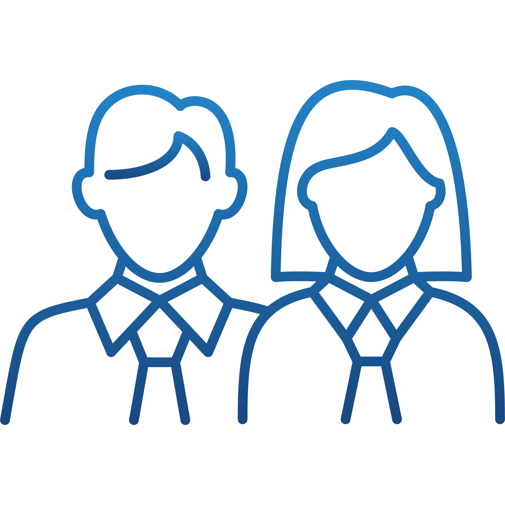 Icon of two silhouttes