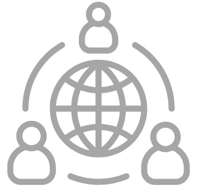 Collaborate globe icon